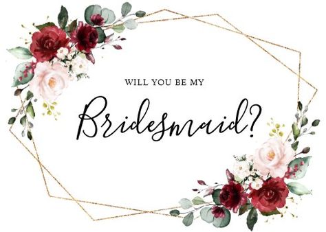 Bridesmaid Invitation Card, Bridesmaid Luncheon, Bridesmaid Invitation, Watercolor Floral Wedding Invitations, Will You Be My Bridesmaid, Watercolor Rose, Wedding Item, Be My Bridesmaid, Bridesmaid Proposal