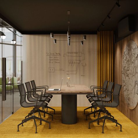 Classic Meeting Room, Apple Interior Design, Industrial Meeting Room, Apple Office, Meeting Room Design, Commercial Office Design, Architectural Design Studio, Site Office, Kuching