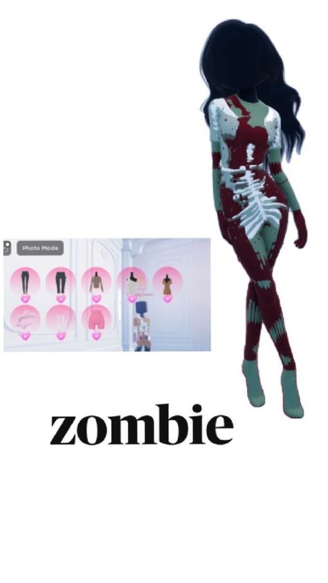 place first with Zombie Dress, Ghost Skull, Skull Dress, Club Hairstyles, Dress Inspo, Zombie, Dress To Impress, Ghost, Hairstyles