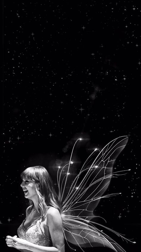 Taylor Swift Wings, Fairy Taylor Swift, Taylor Swift Fairy Wings, Taylor Swift Fairy, Aes Wallpaper, Fairy Pfp, Taylor Pics, Taylor Swift Tour Outfits, Music Illustration