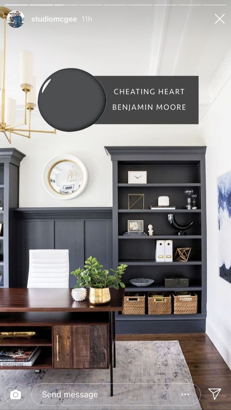 Benjamin Moore Paint | Cheating Heart Studio Mcgee Kitchen Island, Studio Mcgee Kitchen, Decor Ikea, Blue Paint Colors, Interior Paint Colors, Studio Mcgee, Cabinet Colors, Modern Country, New Home Designs