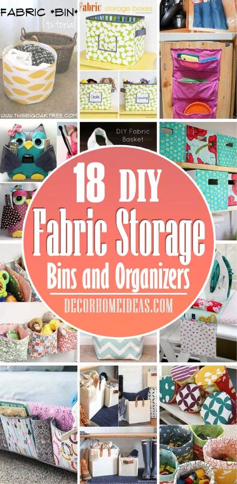 Fabric Storage Bins Diy, Diy Storage Bins Fabric, Fabric Boxes Tutorial Storage Bins, Make Your Own Storage Bins, Tool Storage Bag, Creative Clothing Storage Bins, Diy Fabric Boxes Storage Bins, Hanging Storage Bags Diy, Diy Bins Storage