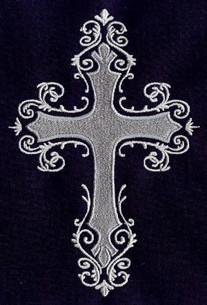 Cross Catholic Embroidery, Cross Coloring Page, Cross Tattoos For Women, Cross Tattoo Designs, Freestanding Lace Embroidery, Gothic Cross, Gothic Crosses, Urban Threads, Classic Tattoo