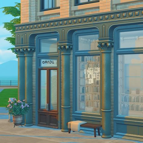 SOHO Part 4 Exterior :) | Patreon Mercer Hotel, Kerbal Space Program, App Home, Broken Window, Best Mods, World Of Tanks, Shop Front, Sims 4 Build, Sims 4 Houses