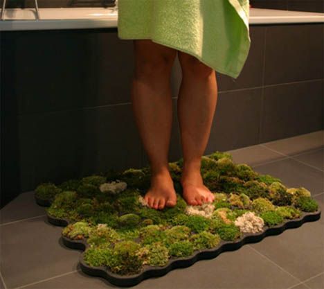 Moss Shower Mats, Moss Bath Mat, Moss Carpet, Landscape Bushes, Green Bathroom Rugs, Moody Bathroom, Diy Moss, Public Bathroom, Bathroom Green