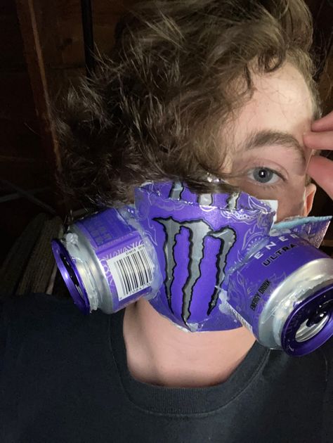 You can make your own with hot glue, a knive, and 2 monster cans. Look up tutorials on youtube and you will get tons of advice. :) Monster Gas Mask, Monster Crafts, Gas Mask, Monster Can, Monster Energy, Content Ideas, Soda Can, Hot Glue, Canisters