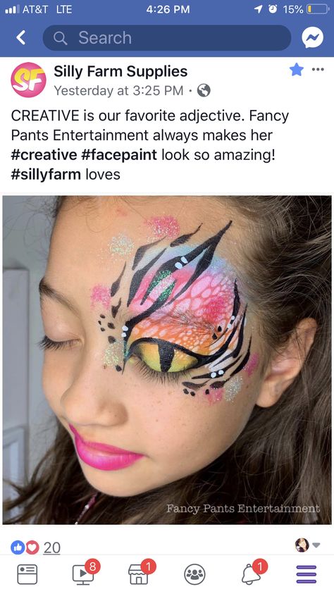 Tiger eye design Tiger Eye Face Paint, Eye Face Paint, Tiger Face Paint, Neon Face Paint, Eye Face Painting, Kitty Face Paint, Painting Eyes, Animal Face Paintings, Paint Gallery