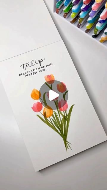 Flowers Drawing, Music Licensing, Perfect Love, August 12, Painting Watercolor, Drawing Painting, Tulips, Of Love, Markers