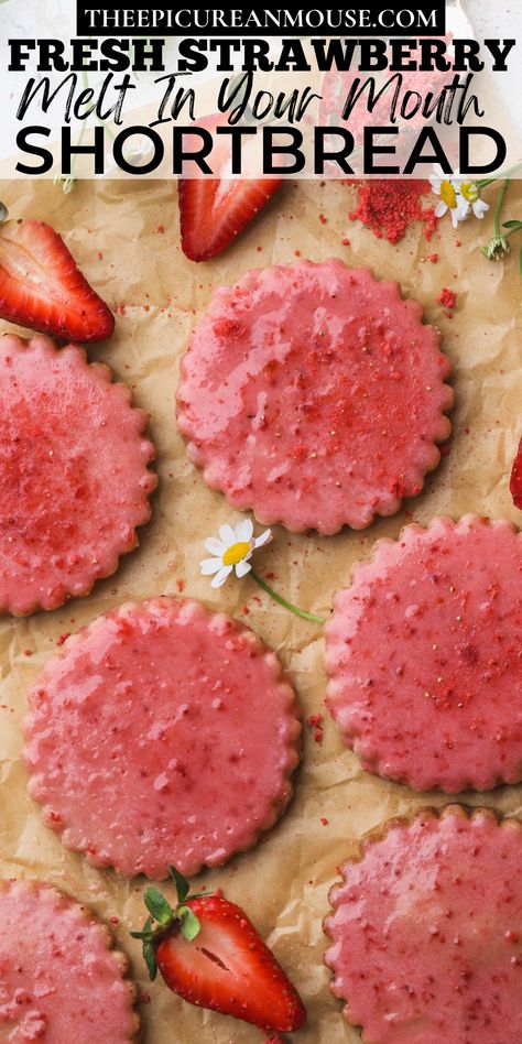 Double Strawberry Cookies, Freeze Dried Strawberry Recipes Baking, Freeze Dried Strawberry Powder Recipes, Strawberry Iced Cookies, Strawberry Pretzel Cookies, Freeze Dried Strawberry Cookies, Fresh Strawberry Cookies, Dried Strawberries Recipe, Strawberry Cookies Recipes