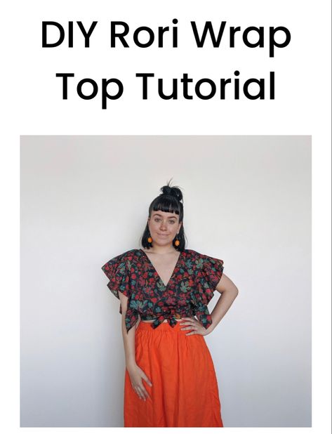 Kimono Crop Top Pattern, Wrap Top Tutorial, Kimono Crop Top, Diy Daisy, Fashion Queen, Diy Tutorials, Ruffled Sleeve Top, Tutorial Diy, About Time