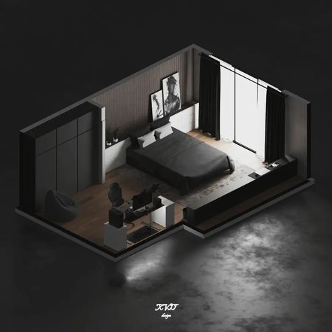 Shifting Bedroom Ideas, 3d Bedroom Design, Girly Room Ideas, Small Room Setup, Cozy Car, Place Aesthetic, Interior Design Portfolio Layout, Small Game Rooms, Mens Bedroom Decor