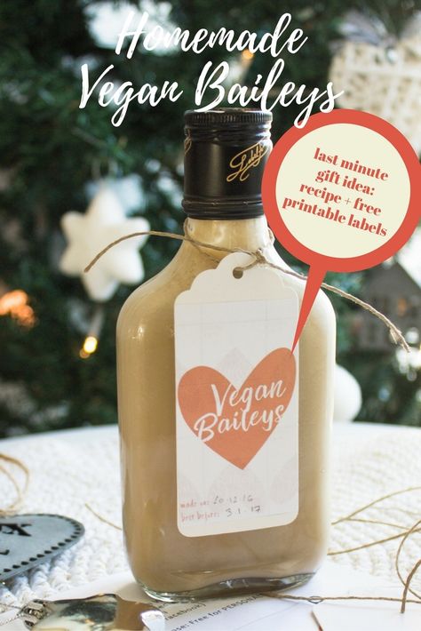 Edible Christmas Gift Ideas, Vegan Baileys, Vegan Gift Ideas, Vegan Xmas, Vegan Christmas Gifts, Edible Christmas Gifts, Baileys Recipes, Diy Edible, Vegan Christmas Recipes