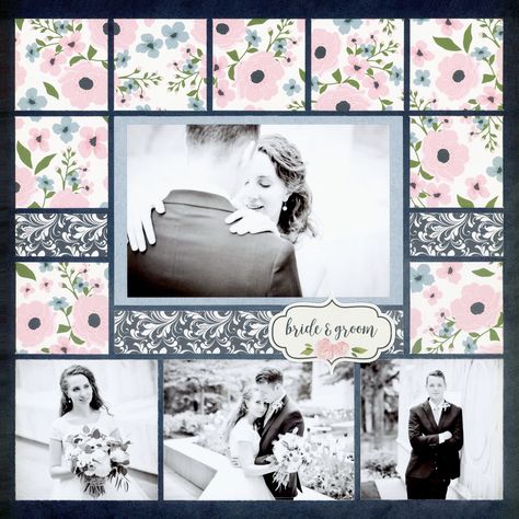 6 Ways to Go Chunky - Mosaic Moments Page Layout System Wedding Layouts, Wedding Album Scrapbooking, Bridal Shower Scrapbook, Mosaic Moments, Wedding Scrapbook Pages, Scrapbook Wedding, Wedding Scrapbooking, Wedding Scrapbooking Layouts, Mini Scrapbooks