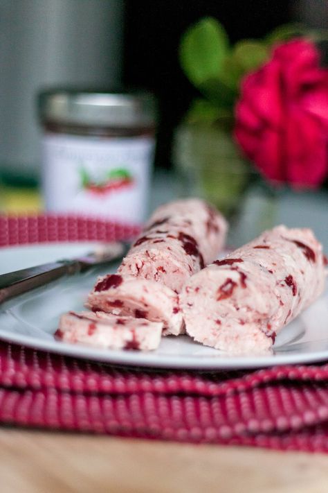 Recipe: Sour Cherry Compound Butter | SavoryPantryBlog.com Cherry Butter Recipe, Cherry Butter, Flavored Butter Recipes, Compound Butter Recipe, Infused Butter, Flavored Butter, Cherry Desserts, Compound Butter, Homemade Seasonings