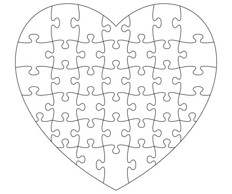 Puzzle Piece Template, Laser Cut Machine, Diy Puzzles, Heart Puzzle, Heart Template, Valentines Ideas, Shape Puzzles, Picture Gifts, Heart Svg