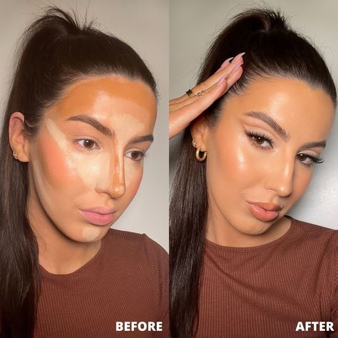 Suzanne Jackson, Blush Application, Light Concealer, Powder Contour, High Cheekbones, Pinterest Makeup, Cream Contour, Oval Face Shapes, Contour Palette