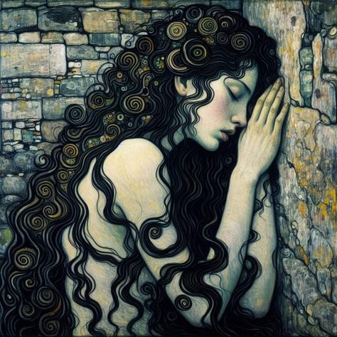 Old Art Women, Ethereal Art Inspiration, Famous Paintings Of Women, Ethereal Aesthetic Art, Dark Goddess Aesthetic, Ethereal Pfp, Scary Beauty, Good Pfp, Painting Goddess