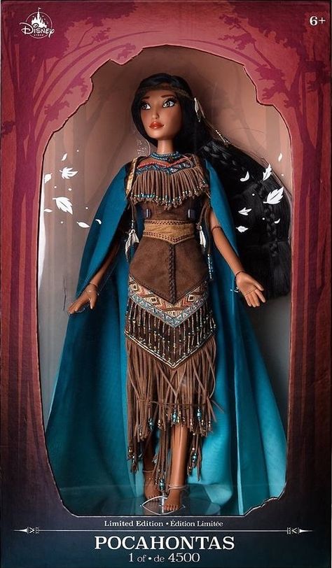 Pocahontas Doll, Grass Dance Outfits, Disney Princess Doll Collection, Disney Princess Barbies, Disney Silhouette Art, Disney Princess Pocahontas, Novi Stars, Princess Pocahontas, Native American Dolls