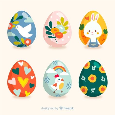 Simple Easter Eggs, Easter Egg Art, Easter Illustration, 귀여운 음식 그림, Happy Easter Card, Easter Wallpaper, Easter Eggs Diy, Easter Egg Designs, Easter Egg Crafts