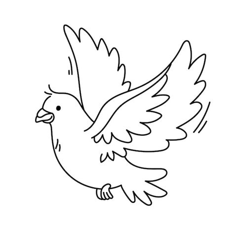 Hand drawn bird outline illustration | Free Vector #Freepik #freevector #bird-outline #animal-outline #bird-drawing #line-art Outline Pictures, Bird Outline, Colouring Heaven, Animal Outline, Unique Coloring Pages, Outline Illustration, Banner Ads Design, Animal Coloring Books, Christmas Drawing