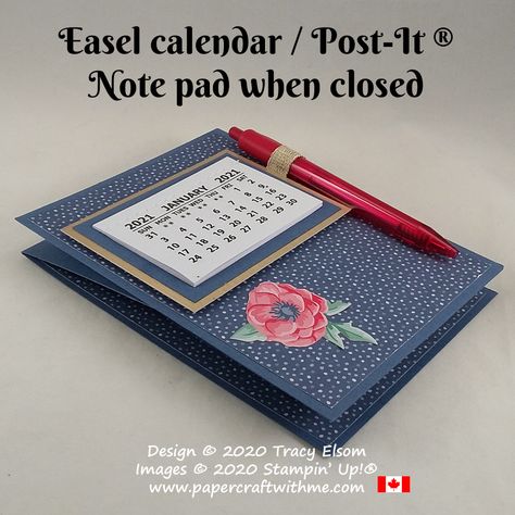 Sticky Note Crafts, Notepad Crafts, Diy Desk Calendar, Paper Purses, Easel Calendar, Mini Desk Calendar, Note Pad Holder, Calendar Cards, Post It Note Holders