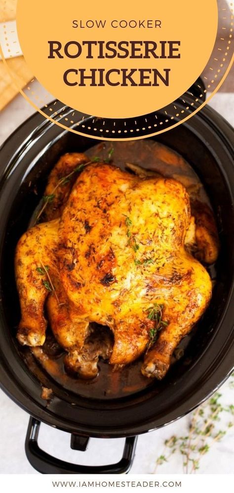 Slow Cooker Rotisserie Chicken, Easy Christmas Dinner Menu, Slow Cooker Short Ribs, Crockpot Rotisserie Chicken, Rotisserie Chicken Recipe, Potatoes And Carrots, Chicken Meals, Keto Challenge, Rotisserie Chicken Recipes