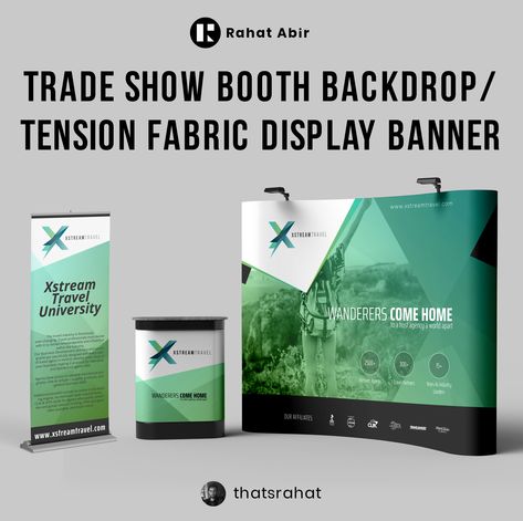 I will design a powerful, Eye-catching and professional Backdrop / Trade Show Banner design / tension fabric display banner design for your company. I’m a professional Graphics Designer. I've done more than 250+ project and 150+ positive feedback on this field.  #banner #backdrop #creative #business #advertising #design Display Banner Design, Trade Show Banner, Company Banner, Tradeshow Banner Design, Tradeshow Banner, Trade Show Design, Booth Backdrops, Pop Up Banner, Trade Show Booth