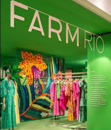 LE BON MARCHE DEPARTMENT STORE, Rue de Sevres, Paris, France. “It’s Tropical ⛱️… Mon Amour” Summer Pop-Up by Farm Rio. Uploaded, pinned, post by Ton van der Veer. Tropical Greenhouses, Clothing Store Displays, Fruit Pops, Pinned Post, Long Sleeve Wrap Dress, Exhibition Booth, Store Displays, Rive Gauche, Pop Up Stores