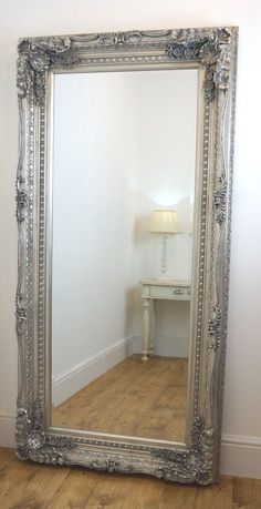 Antique Floor Mirror, Silver Framed Mirror, Room Moodboard, Antique Mirrors, Rustic Mirrors, Floor Mirrors, Framed Mirror, Beautiful Mirrors, Bedroom Mirror