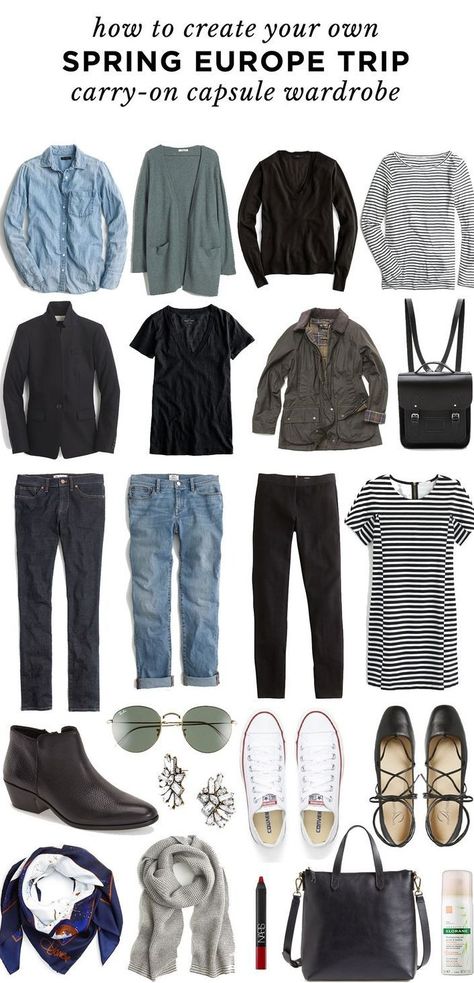 A Travel Capsule Wardrobe: Your Ultimate Packing List #neutral #capsule #wardrobe #neutralcapsulewardrobe Your ultimate packing list for traveling light to Europe in the Spring? Create a travel capsule wardrobe. Intrigued? Click through to read! Travel Capsule Wardrobe Spring, Ireland Outfits, Bangkok Photography, Spring Europe, Outfits Capsule Wardrobe, Travel Outfit Spring, Travel Packing Outfits, Ireland Fashion, Travel Ireland