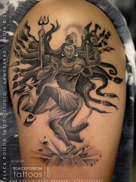 Nataraj Tattoo, Tattoo Shiva, Bholenath Tattoo, Kali Tattoo, Hindu Tattoos, Krishna Tattoo, Om Tattoo Design, Tattoo Design For Hand, Dancing Shiva