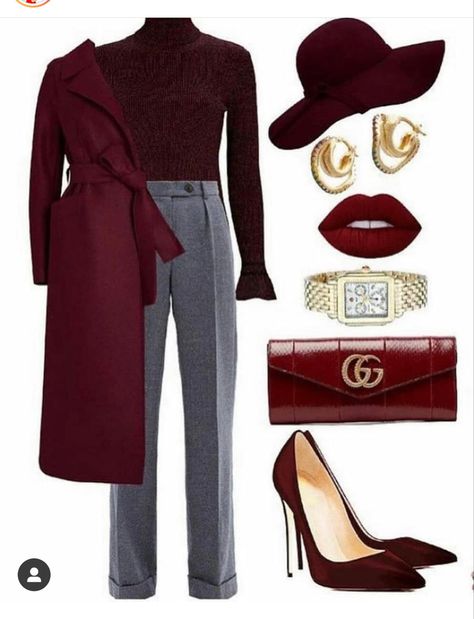 Maroon Outfit, Classy Work Outfits, Stylish Work Outfits, Casual Work Outfits, Classic Outfits, Business Casual Outfits, Winter Fashion Outfits, Looks Vintage, Work Fashion