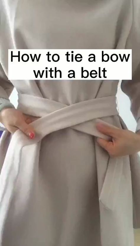 How To Tie A Belt, Diy Belt For Dresses, Diy Belts, Mode Tips, Modern Hijab Fashion, Diy Clothes And Shoes, Ways To Wear A Scarf, Diy Fashion Hacks, Business Outfits Women