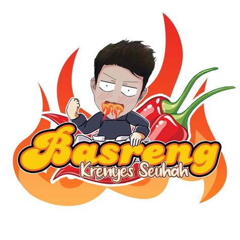 BASRENG KRENYES Logo Design By Mochammad Lukman Nur Hakim Adobe Photoshop Photography, Itachi Uchiha Art, Logo Food, Photoshop Photography, Itachi Uchiha, Logo Sticker, Anime Naruto, App Design, Design Art