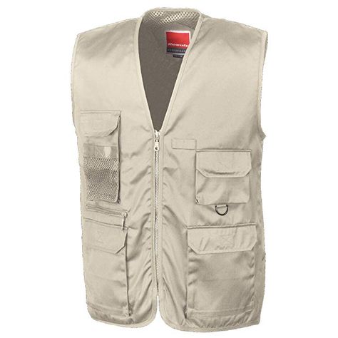 Safari Vest, Half Jacket, Men's Waistcoat, Safari Jacket, Outerwear Vest, Body Warmer, Pen Holder, D Ring, Vest Dress