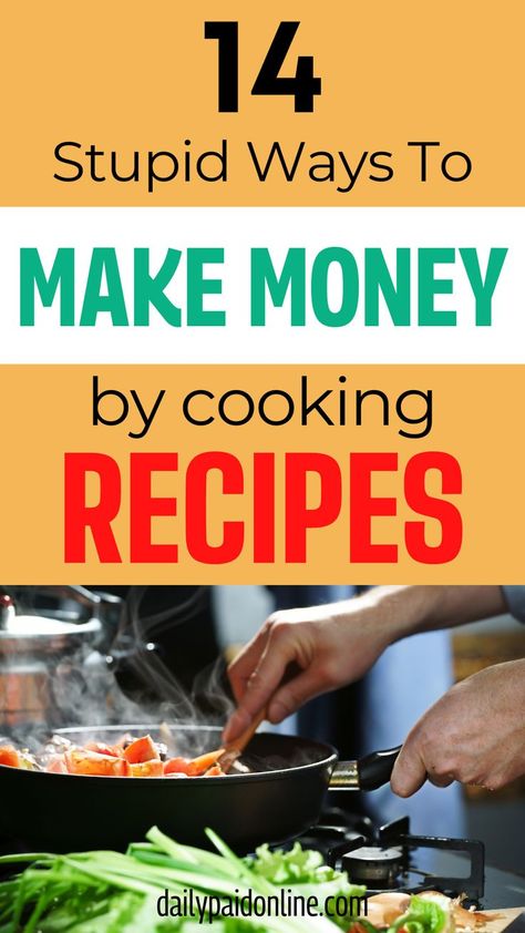 Cooking recipes can be a great way to make extra money at home. If you have a knack for cooking, then you may want to consider turning your passion into a profit. Daily Paid Online dailypaidonline.com shares few ways that you can make huge money cooking recipes at home such as create a food or recipe blog, train people how to cook, sell baked goods to local businesses, publish your cookbook, sell your recipes, create a YouTube Channel for your Recipes, meal prepping, etc. Selling Food From Home, Make Extra Money At Home, Baking Secrets, Food Business Ideas, Ways To Make Extra Money, Food Channel, Make Extra Money, Home Bakery, Recipe Blog