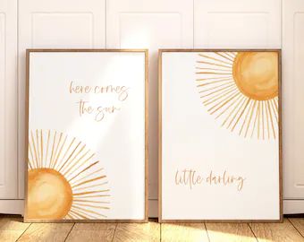 Stephanie Durfee's favorite items - Etsy Sun Nursery, Kids Bathroom Makeover, Sunshine Nursery, Baby Room Prints, Nursery Crafts, Boho Baby Room, Nursery Wall Decor Boy, Nursery Decor Prints, Yellow Sunshine