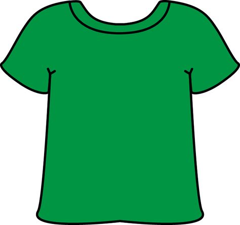 Green Tshirt College Crafts, T Shirt Clipart, Shirt Clipart, Class Art Projects, Clip Art Free, File Folder Activities, Math Tutorials, Free Backgrounds, Collar Clips