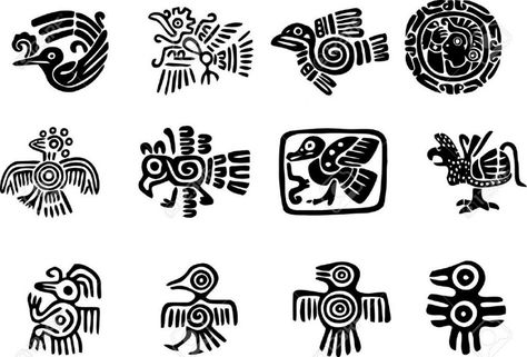 Coloring page: Aztec Mythology (Gods and Goddesses) #67 - Printable coloring pages Mexico Tattoo, Aztec Symbols, Mayan Tattoos, Ancient Mexico, Mexican Tattoo, Mexican Pattern, Mayan Symbols, Mayan Art, Aztec Tattoo