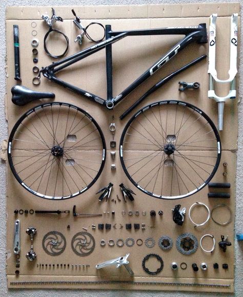 some assembly required - lol Sepeda Trek, Sports Gear Organization, Gt Bikes, My Ocd, Bicycle Mechanics, Things Organized Neatly, Cycle Store, Urban Bicycle, Bicycle Store