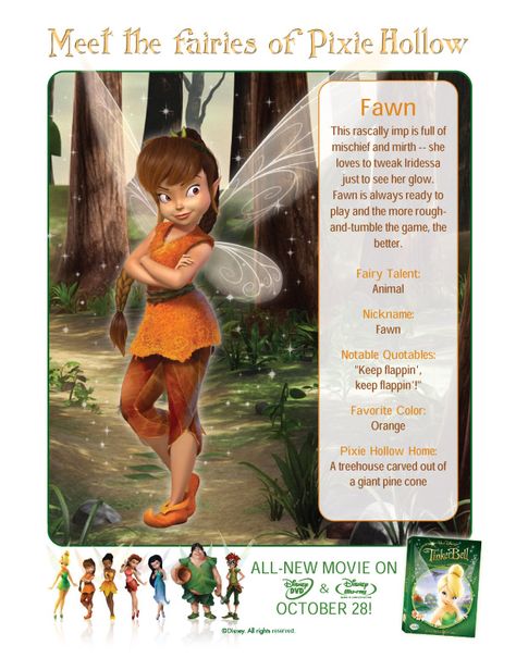 fawn Fawn Pixie Hollow, Fawn Animal, Pixie Hollow Games, Fairies Movie, Disney Faries, Tinkerbell Movies, Disney Fairies Pixie Hollow, Pirate Fairy, Tinkerbell And Friends