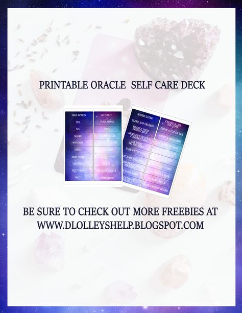 Free Oracle Cards Printable, Free Printable Tarot Cards Decks, Free Tarot Card Deck Printable, Free Printable Tarot Cards Decks Pdf, Free Printable Oracle Cards Pdf, Self Love Oracle Cards, Printable Self Care, Free Tarot Cards, Tarot Board