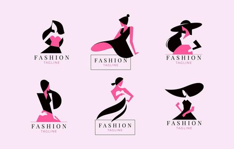 Fashion Logo Design Inspiration, Logo Design Clothing, Clothing Logo Design, Dress Logo, Logo Quiz, Fashion Vector, Dress Sketch, Extraordinary Fashion, Japanese Fashion Magazine