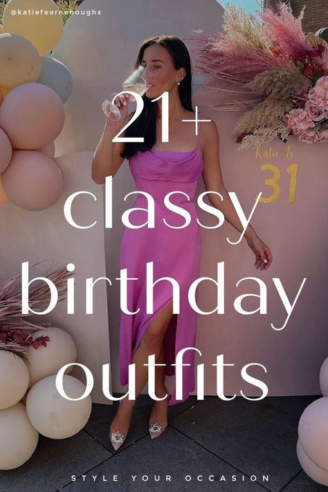 Are you searching for classy and cute birthday outfit ideas and inspiration? You’ll love this list of chic outfits for women with bday looks for your 18th, 21st, 30’s, and beyond! These trending fits work from summer to winter and have the perfect birthday aesthetic. Chic Birthday Outfits, Birthday Dinner Outfit Classy, Birthday Dinner Outfit Winter, Bday Dinner Outfit, 30th Birthday Outfit Ideas, 30th Birthday Outfit Ideas For Women, Classy Birthday Outfit, Birthday Outfit Inspiration, Trending Fits