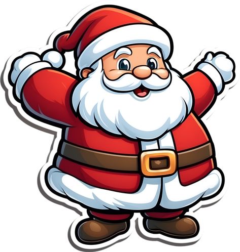 Santa Claus Cartoon, Santa Claus Clipart, The Santa Claus, Christmas Decorations For Kids, Cartoon Clipart, Etsy Christmas, Christmas Icons, Cartoon Clip Art, Xmas Decorations