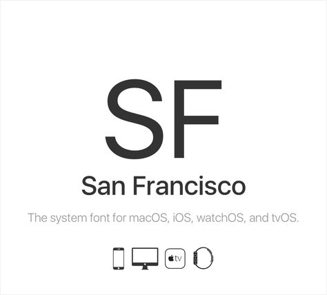 SF - San Francisco Typeface - The system font for macOS, iOS, watchOS, and tvOS - Free Download Apple Font, Brush Fonts Free, Mint Mobile, Typeface Poster, Modern Fonts Free, Ios App Design, Business Fonts, Professional Fonts, Best Free Fonts