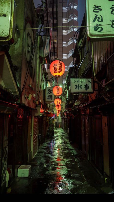 Tokyo Street Photography, Japanese Neighborhood, Japanese Countryside, Tokyo Streets, Japan Photography, Tokyo Street, Cyberpunk City, Japan Aesthetic, Night Painting