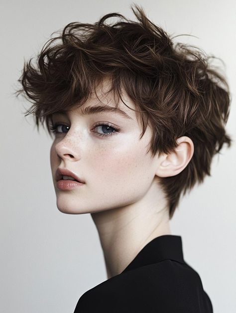 Explore Chic and Versatile Short Wavy Hairstyles Very Short Hair Styles For Women, Square Face Short Haircut, Womens Pixie Haircut, Pixie Haircut Hairstyles, Classy Short Hair, Bixie 90s Haircut, Woman Short Haircut, Silver Short Hair, Wavy Bob Hair