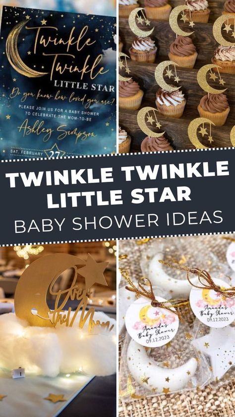 Planning a baby shower? Create a dreamy atmosphere with a Twinkle Twinkle Little Star theme. From celestial decor to sparkling desserts, these baby shower ideas are perfect for celebrating your little one under the stars. Incorporate star and moon accents, soft boho tones, and whimsical touches to impress your guests. Moon Centerpieces, Moon Desserts, Moon Baby Shower Ideas, Little Star Baby Shower Ideas, Moon Baby Shower Theme, Star Baby Shower Theme, Star Centerpieces, Whimsical Baby Shower, Star Ideas