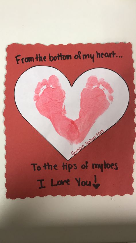 Footprint Heart Craft, Valentine’s Day Activities For Infants, Valentines Crafts For Infants, February Infant Crafts, Valentine’s Day Footprint Art, Valentines Crafts For Babies, Valentines Day Crafts For Infants, Valentine’s Day Crafts For Babies, Infant Valentines Day Crafts